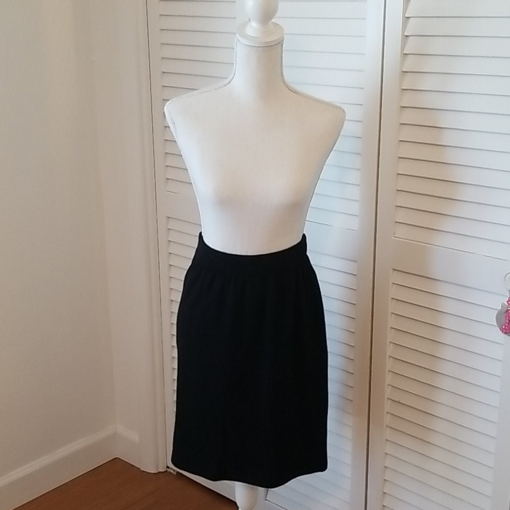 Black St John Knit Skirt